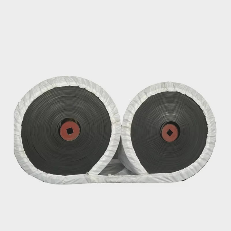 Cold resistant conveyor belt cross section carcass layers